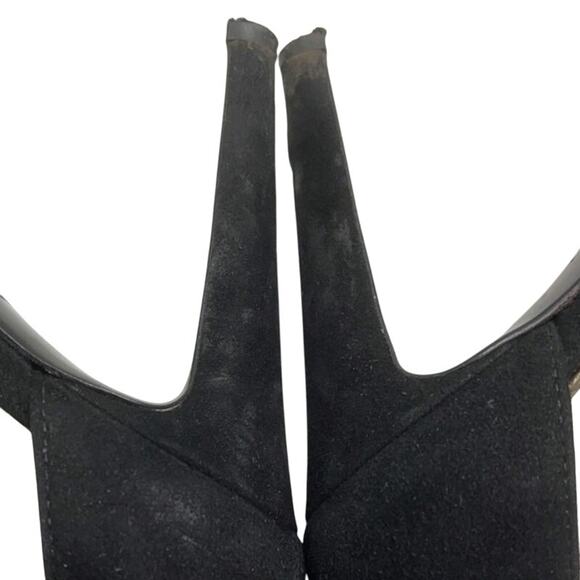 Prada Camoscio Suede Laser Cut Heels - Picture 7 of 10